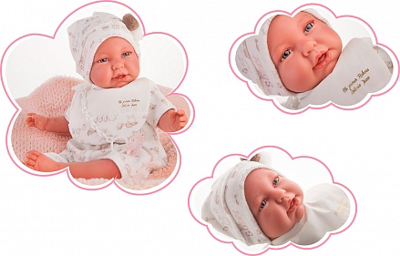 Кукла Реборн младенец Урсула в белом, 52 см. 